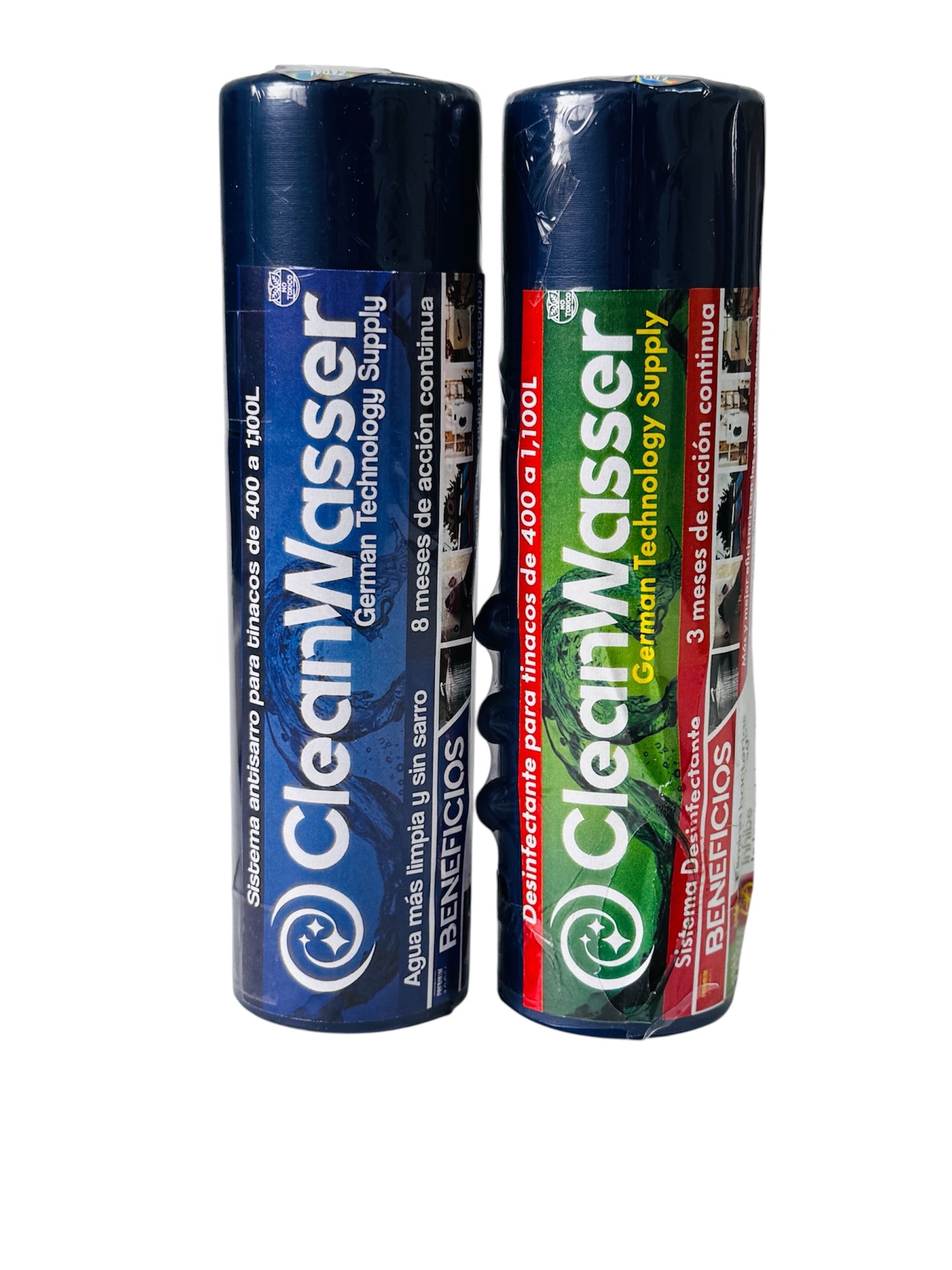 Kit: 1 Cartucho Desinfectante y 1 Cartucho AntiSarro para Tinaco de 400 a 1,100lts