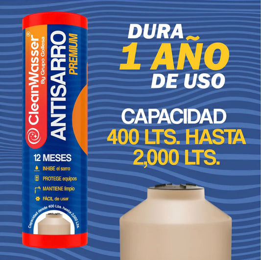 Kit 2 Cartuchos AntiSarro Premium CleanWasser 400 a 2,000lts