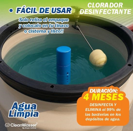 CARTUCHO DESINFECTANTE AGUALIMPIA DE 400 A 1,100 LITROS