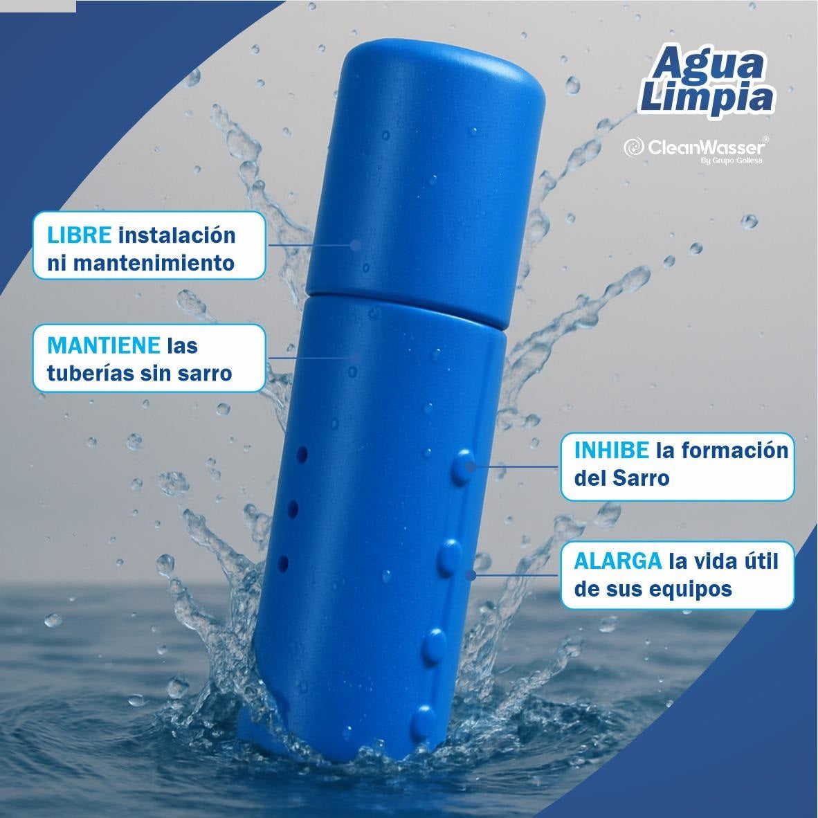 Cartucho AntiSarro para Tinaco de 400 a 1,100lts