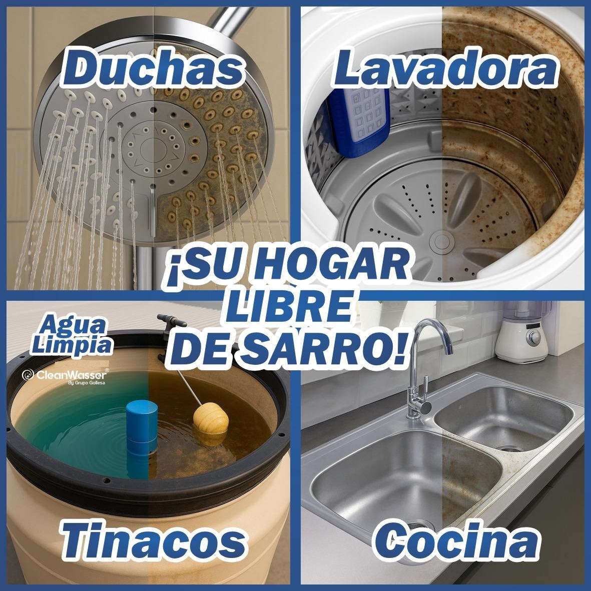 Cartucho AntiSarro para Tinaco de 400 a 1,100lts