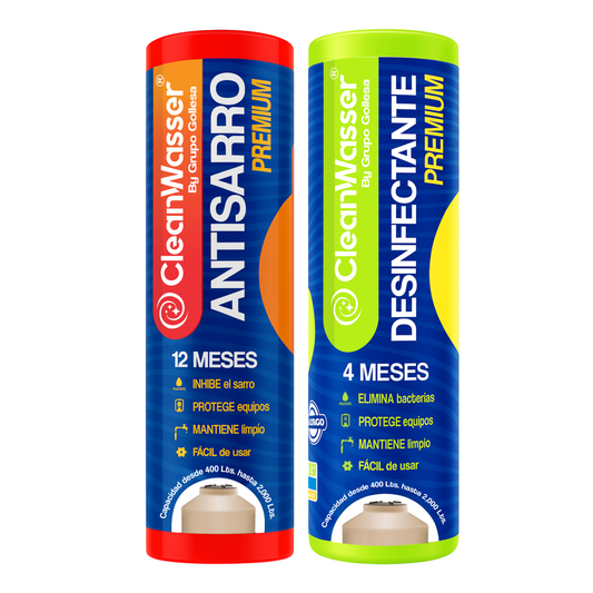 KIT Nuevo Cartuchos Desinfectante y AntiSarro para Tinacos de 400 a 2,000 litros