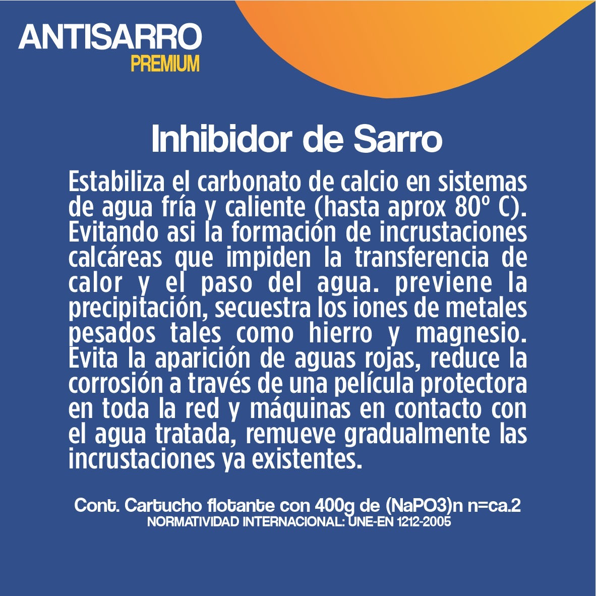 NUEVO CARTUCHO ANTISARRO PREMIUM PARA CISTERNA DE 2,000 A 4,500lts