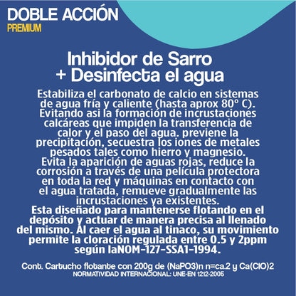 NUEVO CARTUCHO DOBLE ACCIÓN PARA TINACO DE 400 A 2,000lts