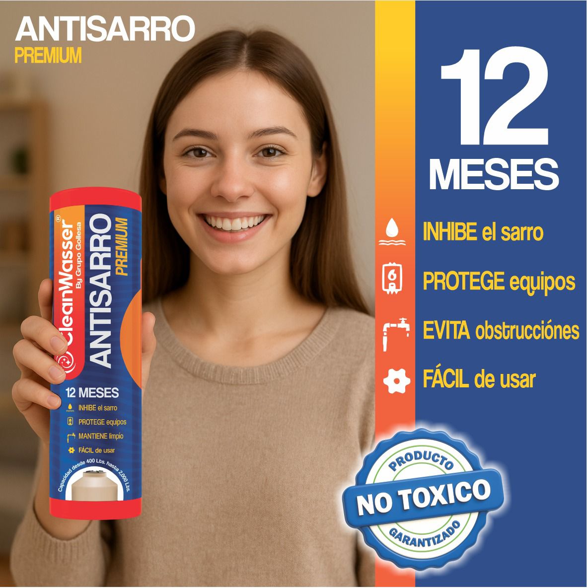 Kit 2 Cartuchos AntiSarro Premium CleanWasser 400 a 2,000lts