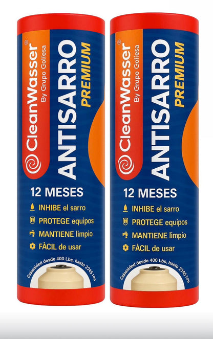 Kit 2 Cartuchos AntiSarro Premium CleanWasser 400 a 2,000lts