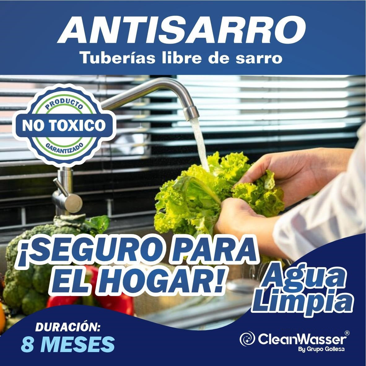 ANTISARRO AGUALIMPIA DE 400 A 1,100 LTS