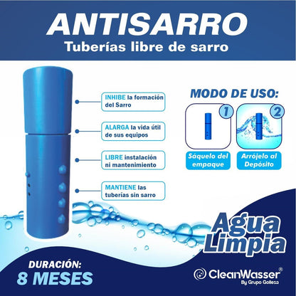 ANTISARRO AGUALIMPIA DE 400 A 1,100 LTS
