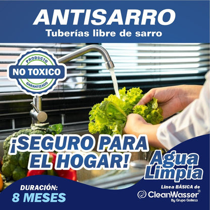 Cartucho AntiSarro para Cisterna 2,500 litros AguaLimpia