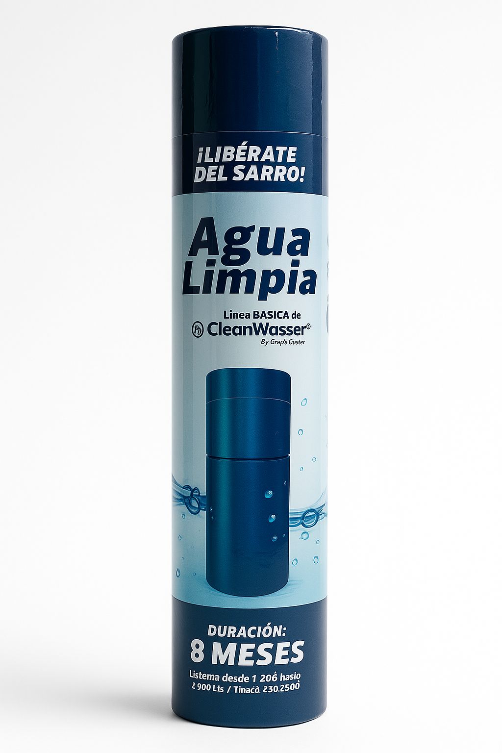 Cartucho AntiSarro para Cisterna 2,500 litros AguaLimpia