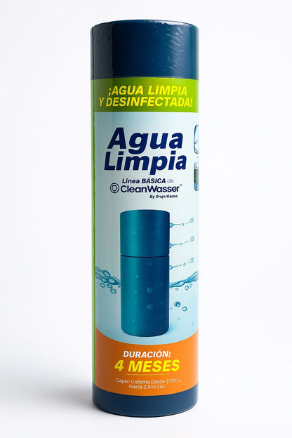 Cartucho Desinfectante para Cisterna 2,500 litros AguaLimpia