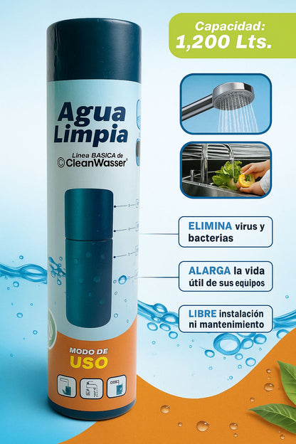 Cartucho Desinfectante para Cisterna 2,500 litros AguaLimpia